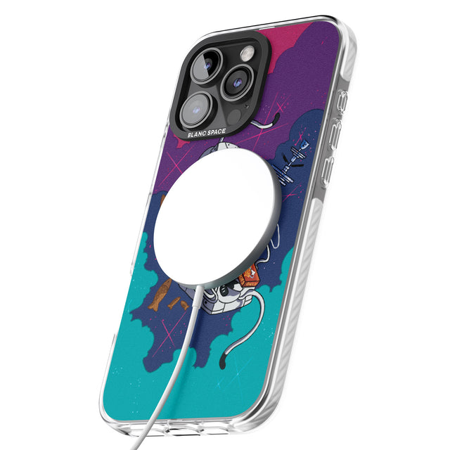 iPhone 16 Pro Max Cats In Space Black Impact Phone Case