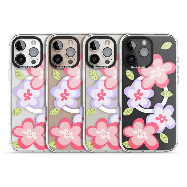 iPhone 16 Pro Max Funky Flowers Black Impact Phone Case