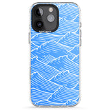 iPhone 16 Pro Max Waves Pattern Black Impact Phone Case