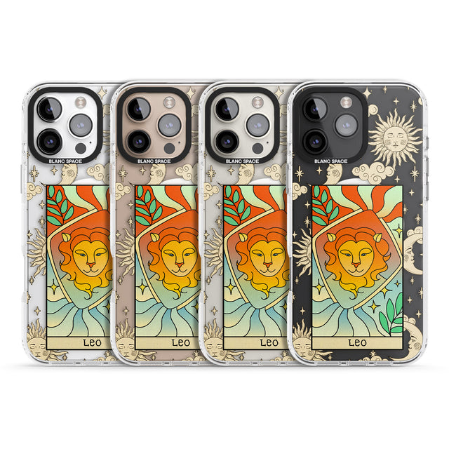 iPhone 16 Pro Max Celestial Zodiac - Leo Clear Impact Phone Case + Magsafe