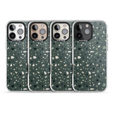 iPhone 16 Pro Max Green & Cream Terrazzo Pattern Black Impact Phone Case