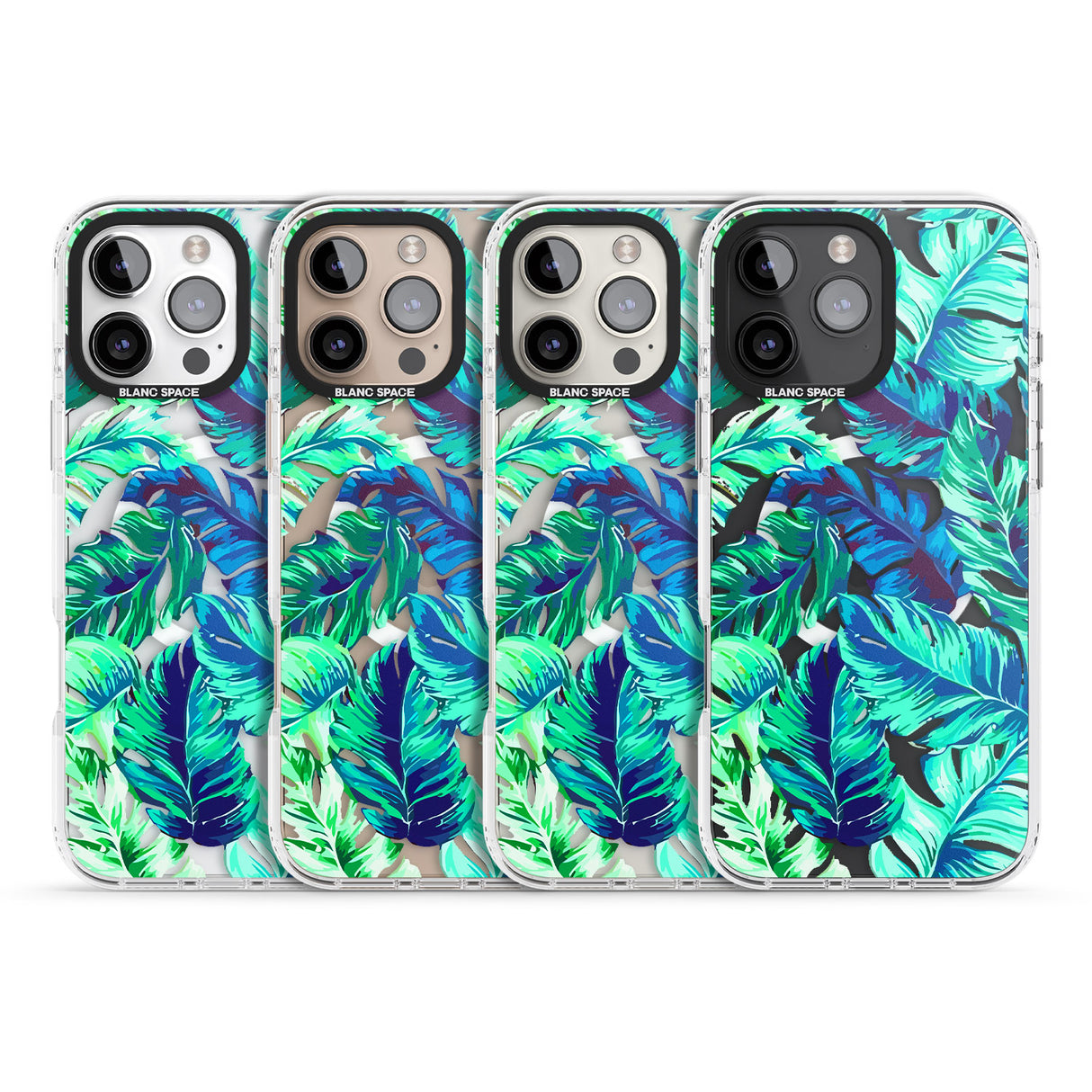 iPhone 16 Pro Max Tropical Palms Black Impact Phone Case