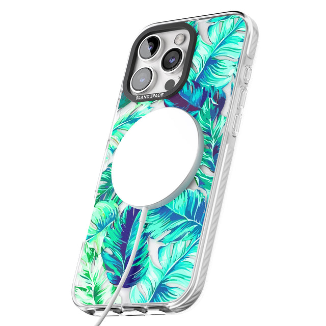 iPhone 16 Pro Max Tropical Palms Black Impact Phone Case