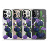 iPhone 16 Pro Max Vintage Painted Plums Black Impact Phone Case + Magsafe