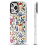 iPhone 16 Pro Max Vintage Wildflowers Black Impact Phone Case + Magsafe