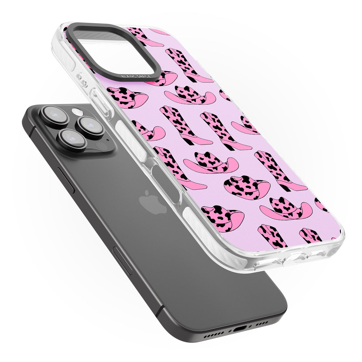 iPhone 16 Pro Max Cow-Girl Pattern Black Impact Phone Case