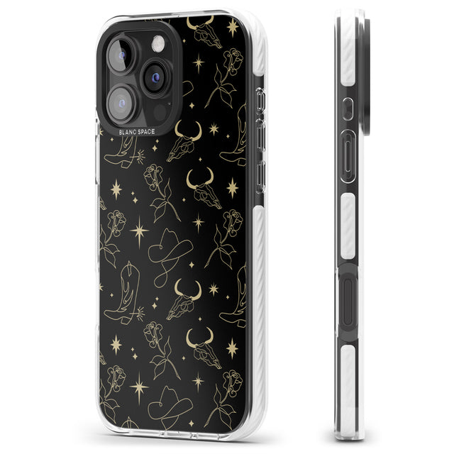 iPhone 16 Pro Max Celestial West Pattern Black Impact Phone Case