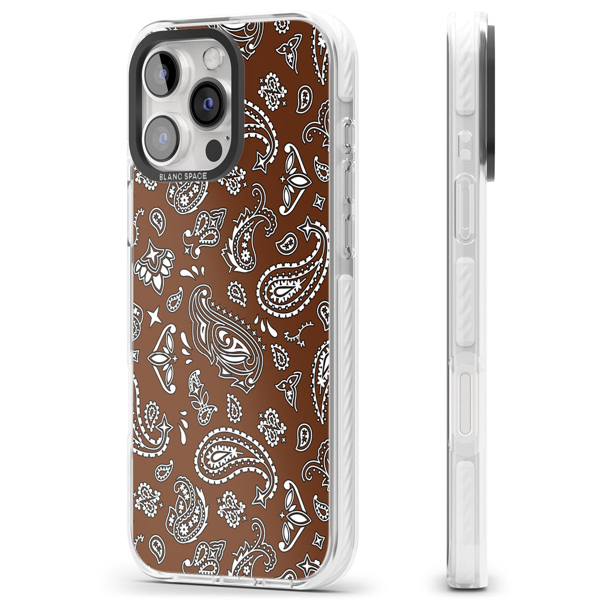 iPhone 16 Pro Max Brown Bandana Black Impact Phone Case