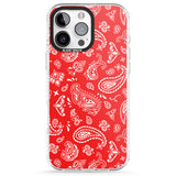 iPhone 16 Pro Max Red Bandana Black Impact Phone Case