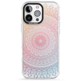 iPhone 16 Pro Max Large Rainbow Mandala Black Impact Phone Case