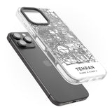 iPhone 16 Pro Max Map of Tehran, Iran Black Impact Phone Case