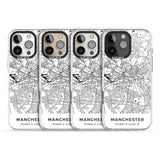 iPhone 16 Pro Max Map of Manchester, England Black Impact Phone Case