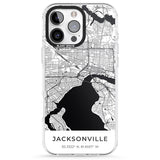 iPhone 16 Pro Max Map of Jacksonville, Florida Black Impact Phone Case