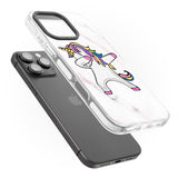 iPhone 16 Pro Max Designer Marble Unicorn Dab Black Impact Phone Case