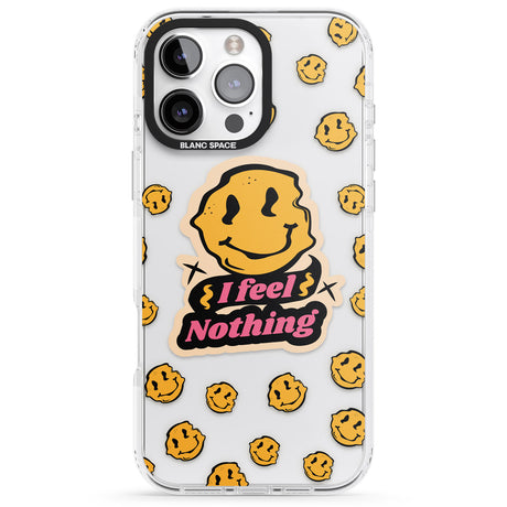 iPhone 16 Pro Max I feel nothing (Clear) Black Impact Phone Case