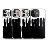 iPhone 16 Pro Max Melted Effect: White & Black Black Impact Phone Case