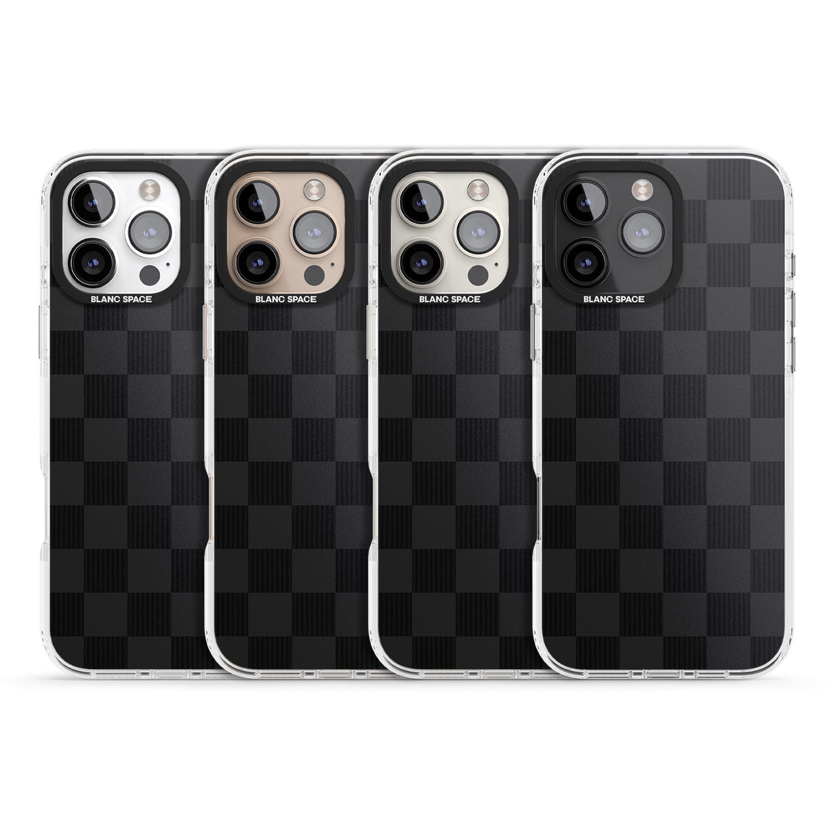 iPhone 16 Pro Max BLACK CHECKERED Black Impact Phone Case + Magsafe