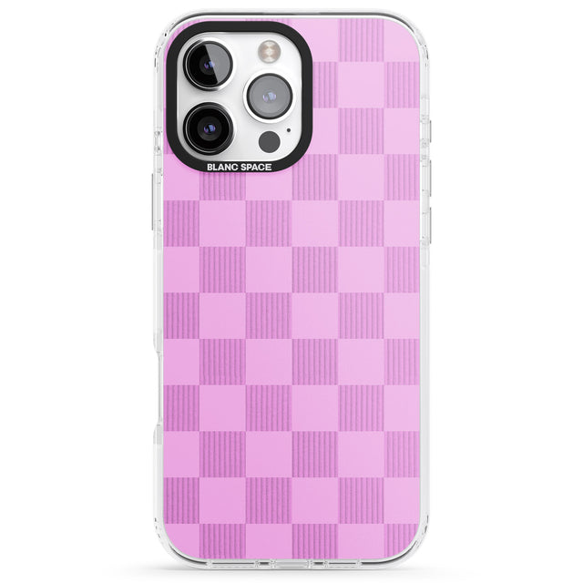 iPhone 16 Pro Max BUBBLEGUM CHECKERED Black Impact Phone Case + Magsafe