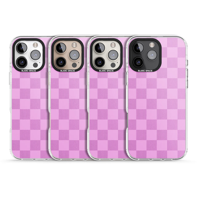 iPhone 16 Pro Max BUBBLEGUM CHECKERED Black Impact Phone Case + Magsafe