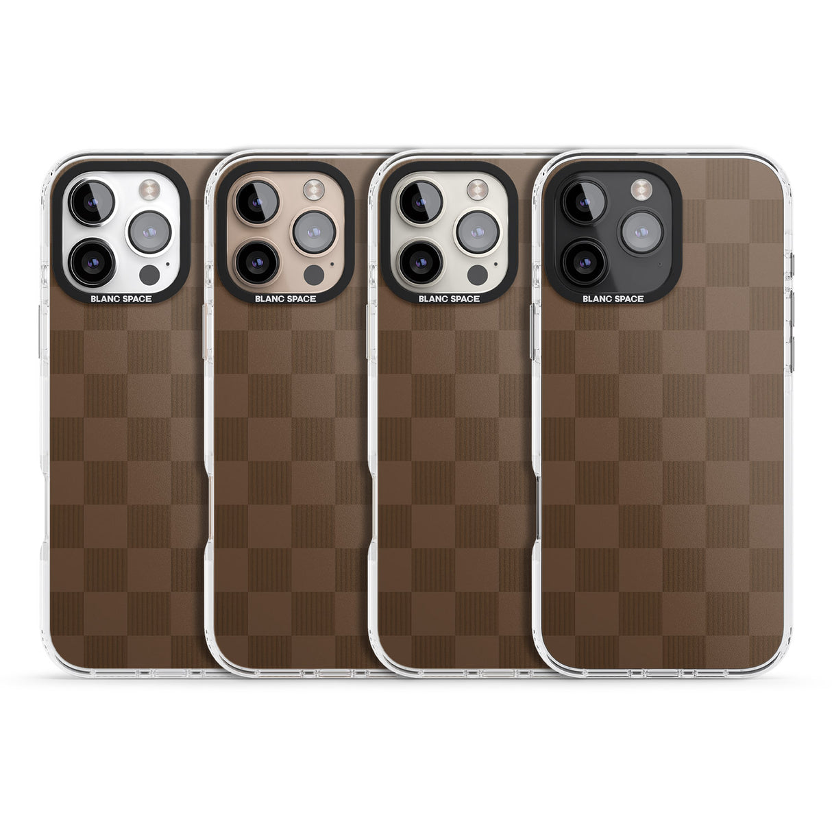 iPhone 16 Pro Max CHOCOLATE CHECKERED Black Impact Phone Case + Magsafe