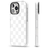 iPhone 16 Pro Max WHITE CHECKERED Black Impact Phone Case + Magsafe