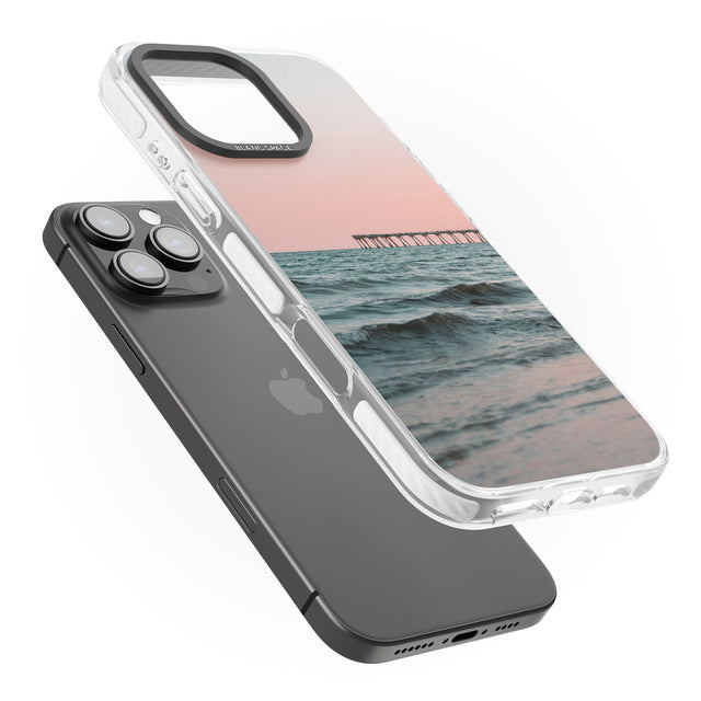 iPhone 16 Pro Max Beach Pier Photograph Black Impact Phone Case