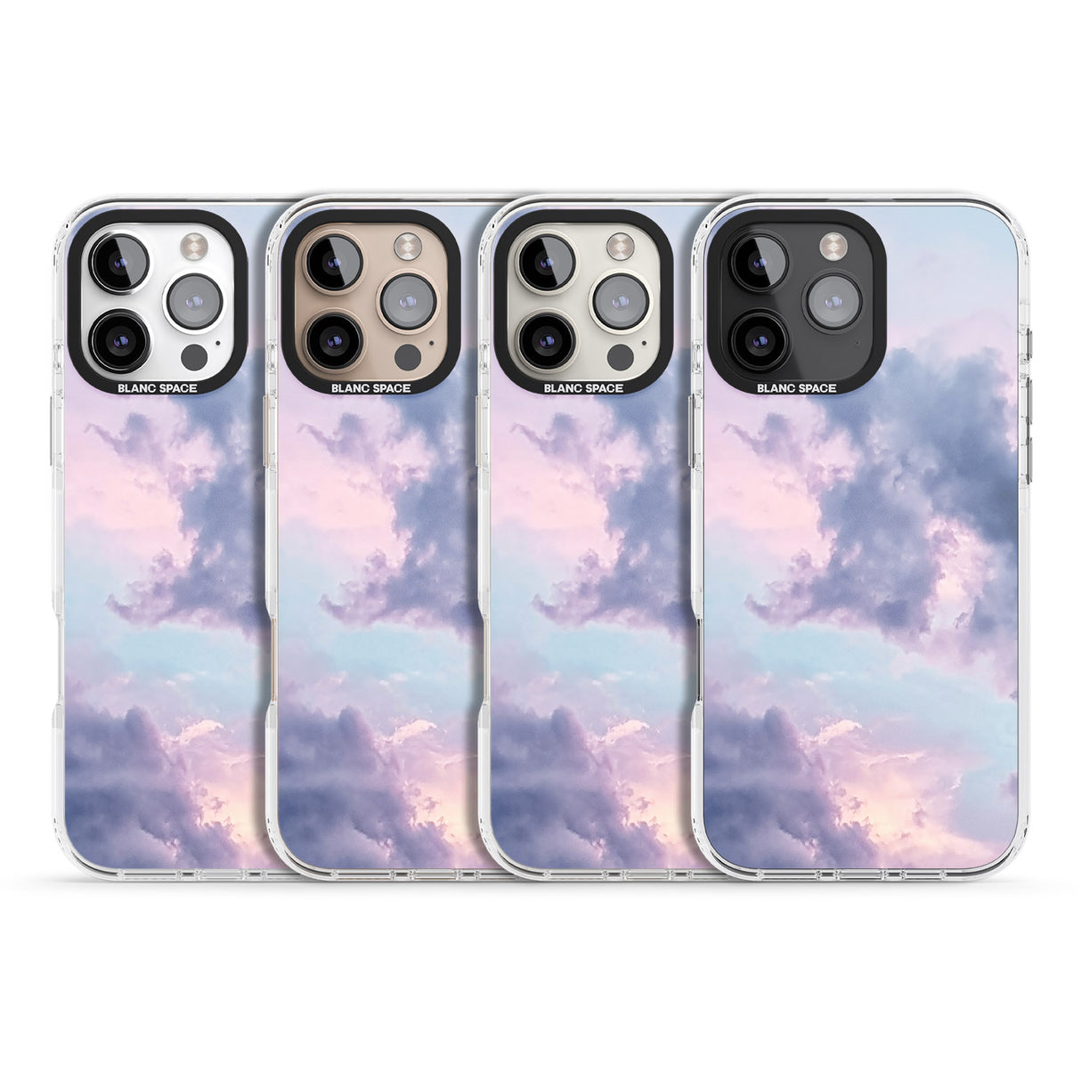 iPhone 16 Pro Max Purple Clouds Photograph Black Impact Phone Case