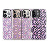 iPhone 16 Pro Max Checkered Love Pattern Black Impact Phone Case