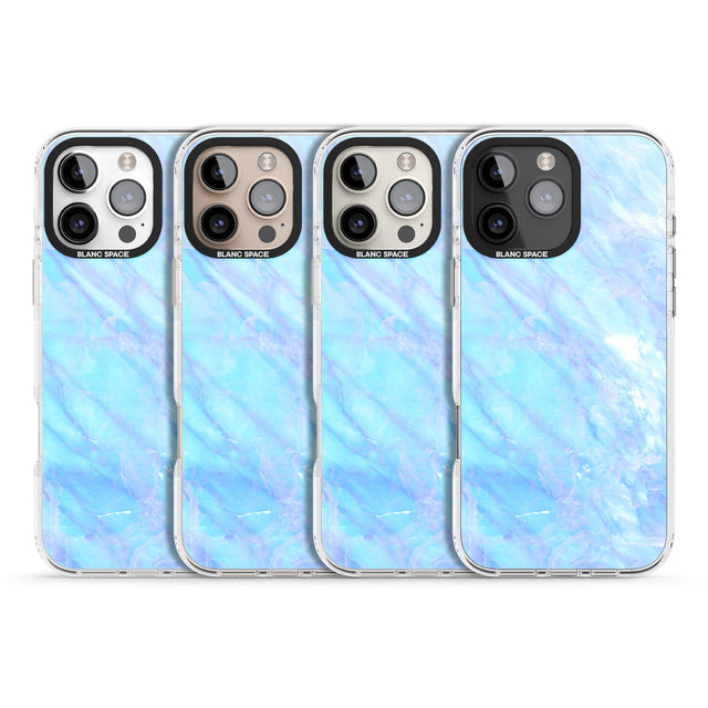 iPhone 16 Pro Max Iridescent Crystal Marble Black Impact Phone Case