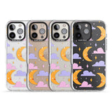 iPhone 16 Pro Max Moons & Clouds Black Impact Phone Case