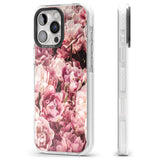 iPhone 16 Pro Max Pink Peonies Black Impact Phone Case