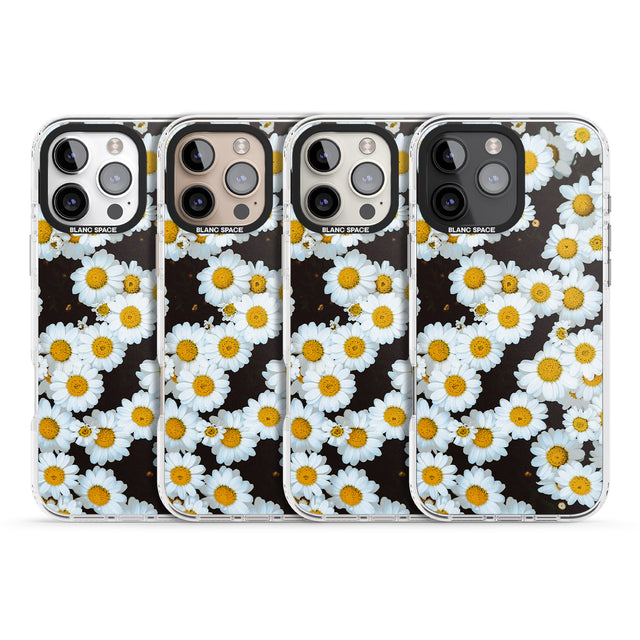 iPhone 16 Pro Max Daisies - Real Floral Photographs Black Impact Phone Case