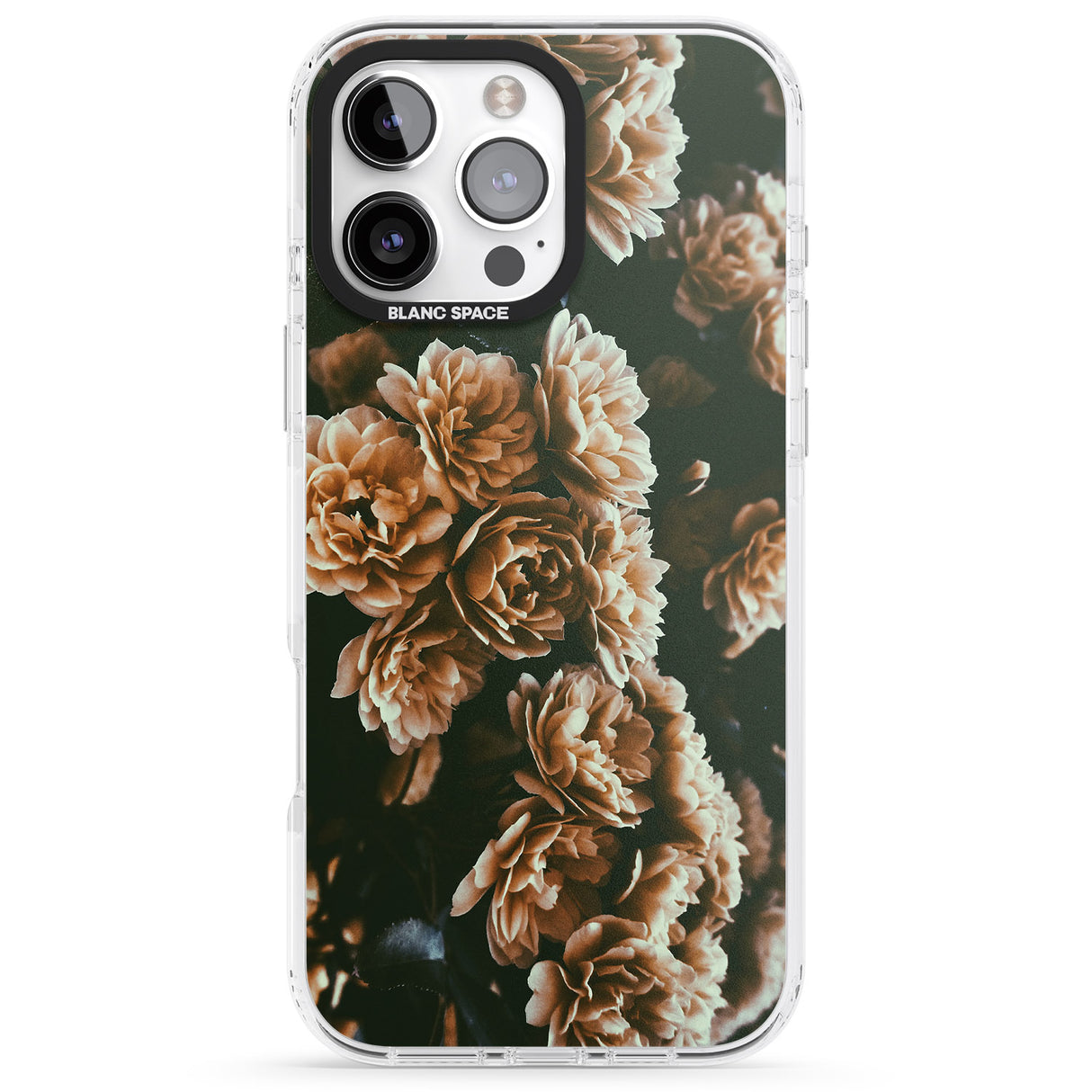 iPhone 16 Pro Max White Peonies - Real Floral Photographs Black Impact Phone Case