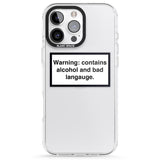 iPhone 16 Pro Max Warning: Contains Alcohol & Bad Language Black Impact Phone Case