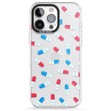 iPhone 16 Pro Max Kawaii Pill Pattern Black Impact Phone Case