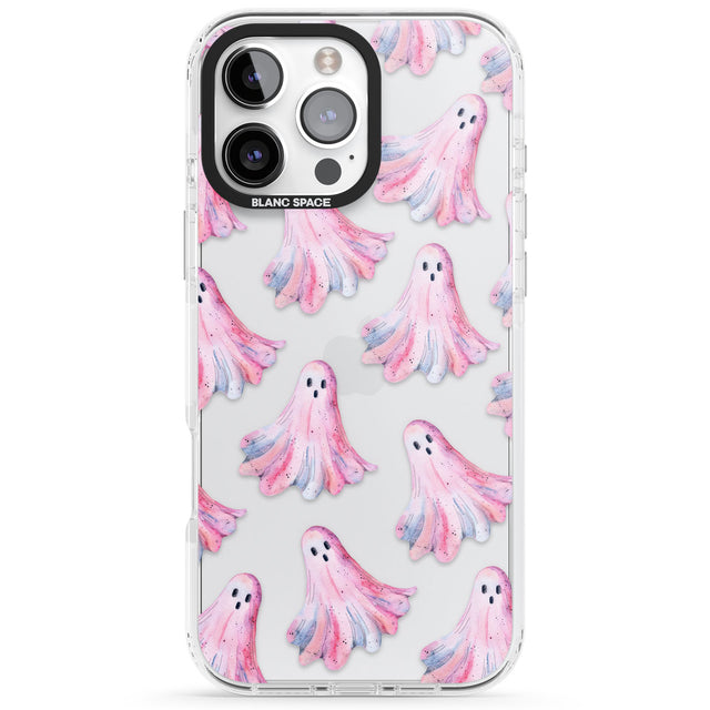 Pink Ghosts Impact Phone Case for iPhone 16 Pro, iPhone 16 Pro Max