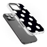 iPhone 16 Pro Max Chic Black Polka Dot Black Impact Phone Case