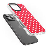 iPhone 16 Pro Max Designer Lava Red Polka Dot Black Impact Phone Case