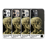 iPhone 16 Pro Max Skull of a Skeleton with Burning Cigarette Black Impact Phone Case