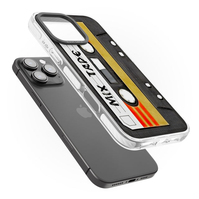 iPhone 16 Pro Max Retro Mix Tape Black Impact Phone Case