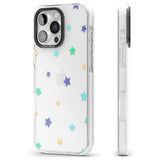 iPhone 16 Pro Max Pastel Stars Pattern Black Impact Phone Case