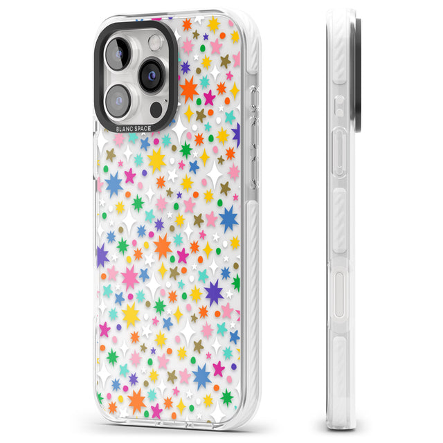 iPhone 16 Pro Max Rainbow Starburst Black Impact Phone Case