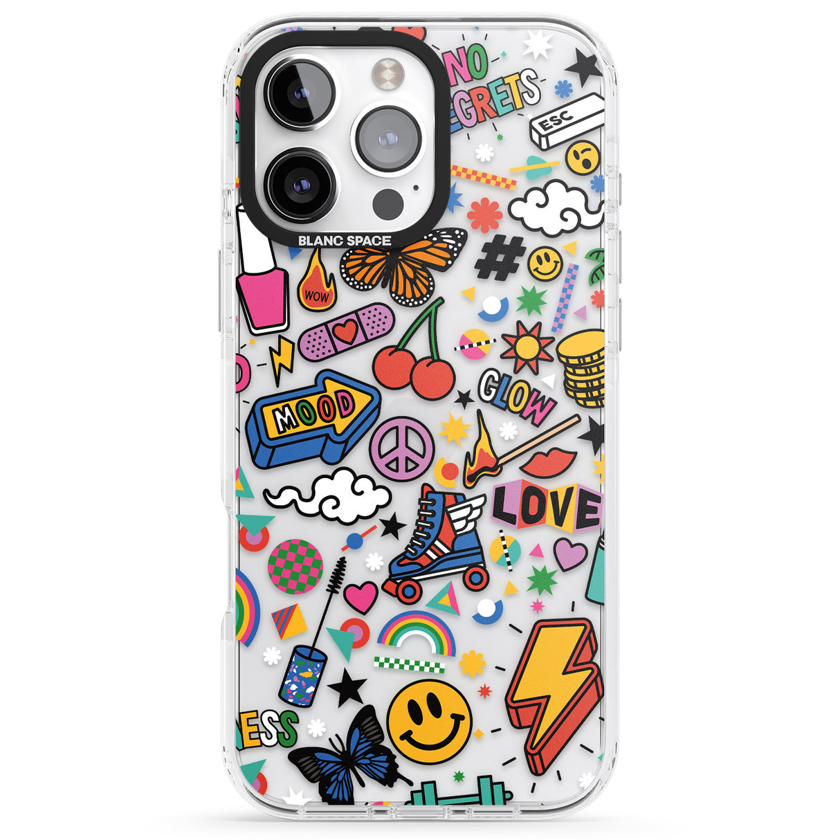 iPhone 16 Pro Max Electric Love Black Impact Phone Case