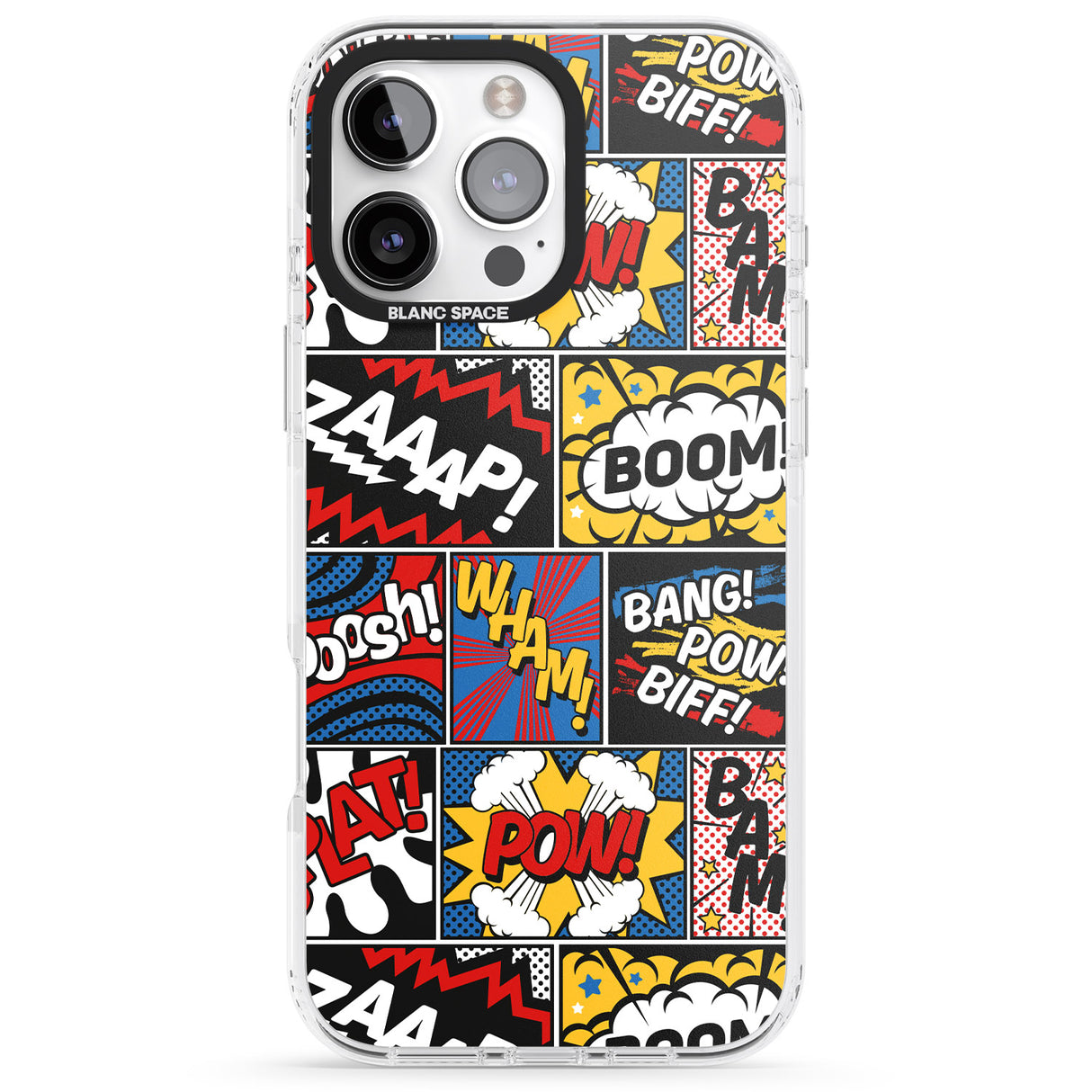 iPhone 16 Pro Max Onomatopoeia Black Impact Phone Case