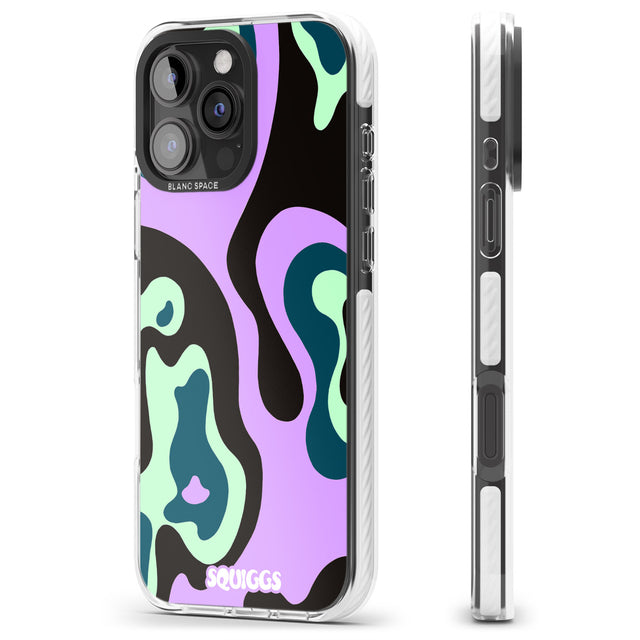 iPhone 16 Pro Max Purple River Black Impact Phone Case