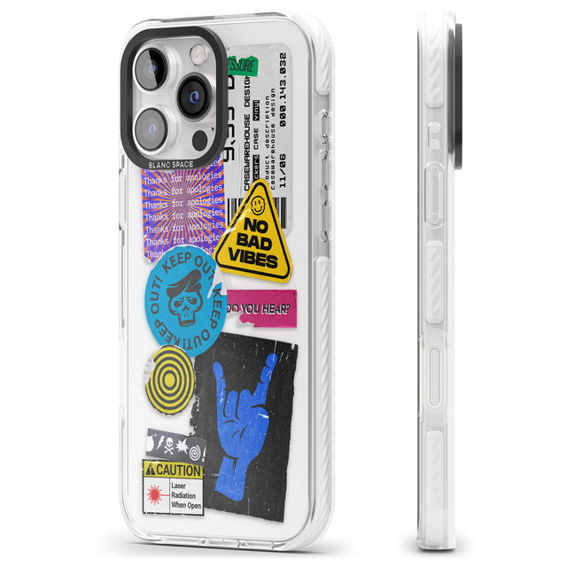 iPhone 16 Pro Max No Bad Vibes Sticker Mix Black Impact Phone Case