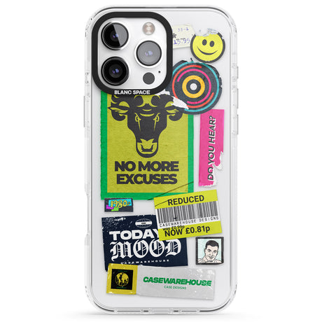 iPhone 16 Pro Max No More Excuses Sticker Mix Black Impact Phone Case