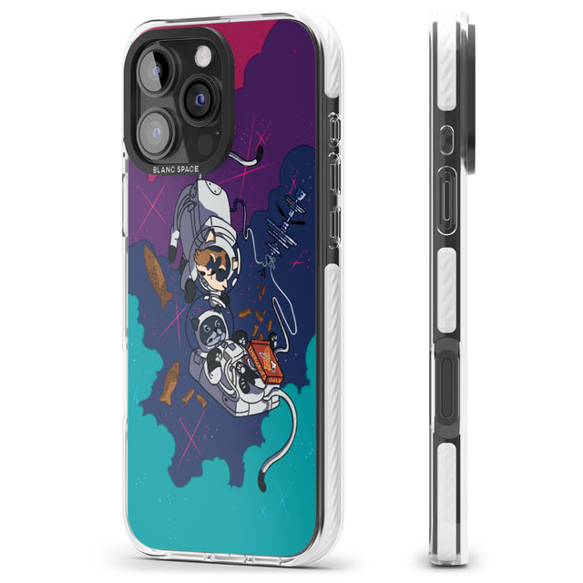 iPhone 16 Pro Max Cats In Space Black Impact Phone Case