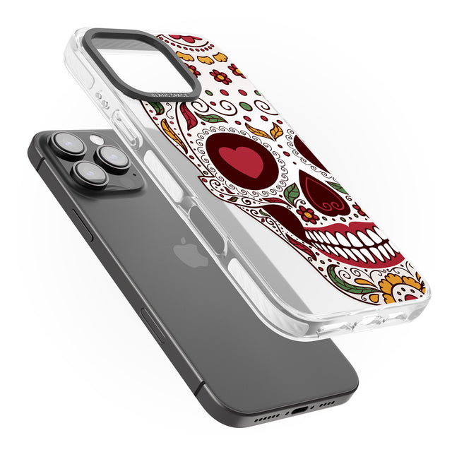 iPhone 16 Pro Max Autumn Sugar Skull Black Impact Phone Case