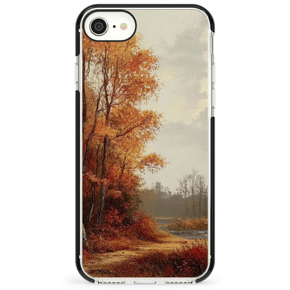 Vintage Autumn Oil Painting Impact Phone Case for iPhone SE